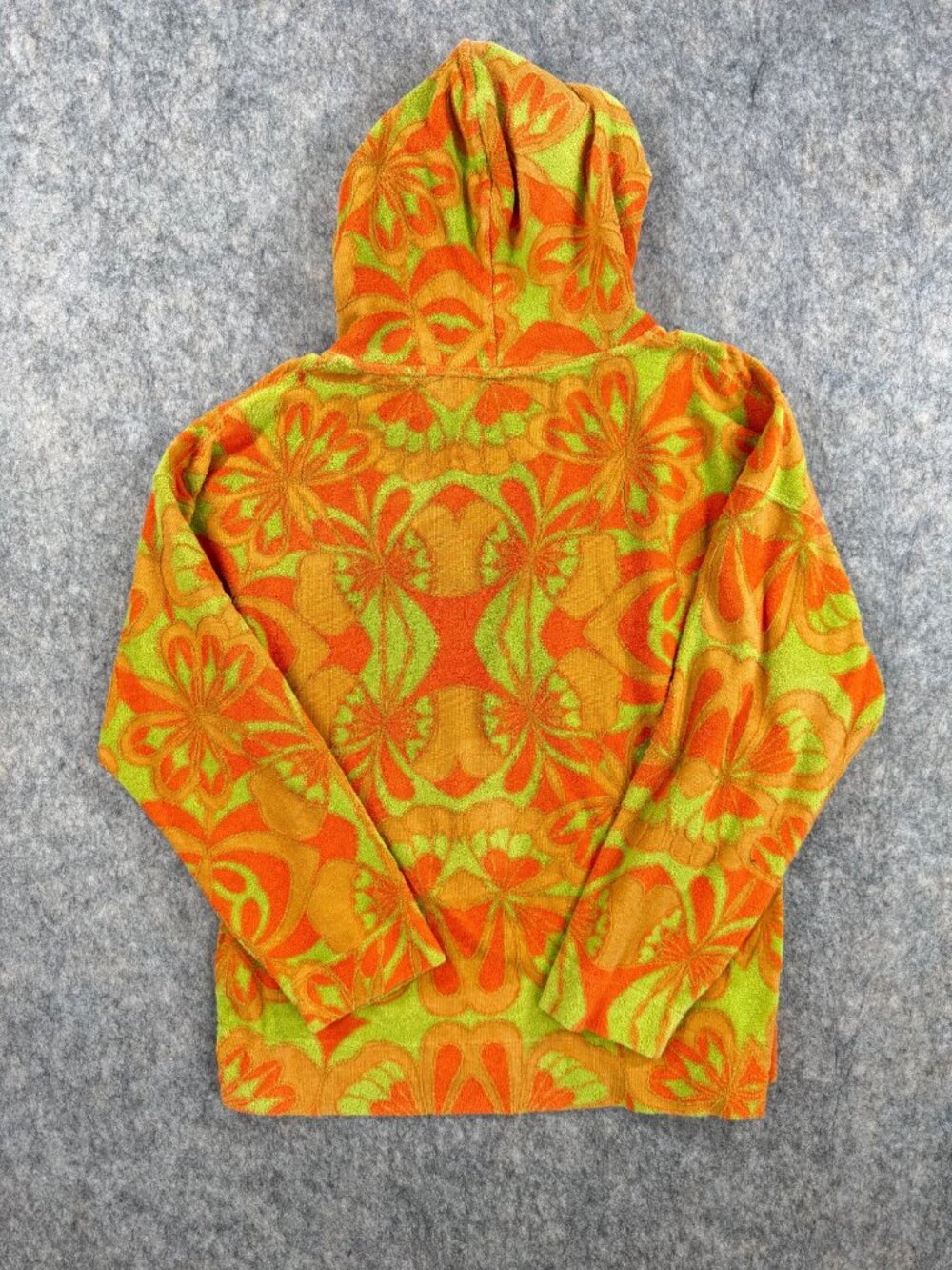 Sandro Mens Psyche Floral Hoodie Sz M Terrycloth - Picture 2 of 13